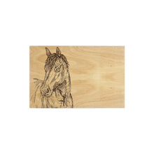 Load image into Gallery viewer, Horse Portrait Oak Serving Board 30cm Made in Scotland
