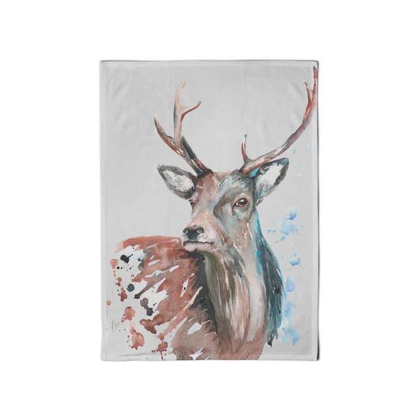 Stag Design Cotton Tea Towel Country Lifestyle