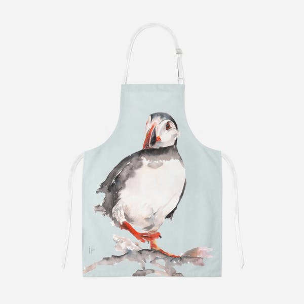 Puffin Design Apron Organic Cotton